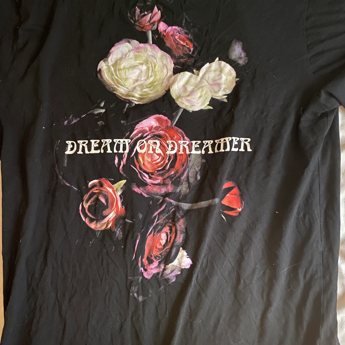 Svart t-shirt med tryck - 90