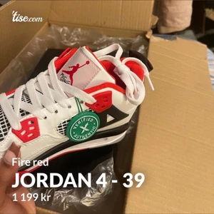 Jordans fire red - Säljer dessa skor för har inte fått någon användning ut av dom dom är i storlek 39 🤍❤️