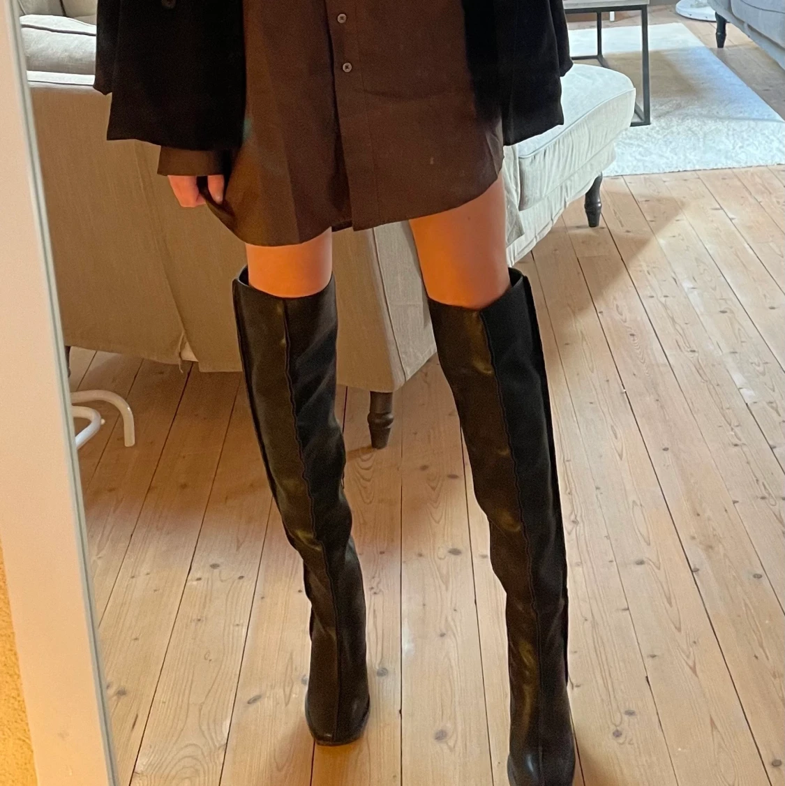 Höga stövlar med klack  - 90