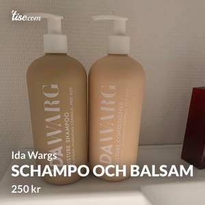 Super bra schampo och balsam från Ida Warg som funkar jättebra, säljer pgr av att jag bytt hårvårds serie, 90% kvar i båda alltså bara testade några gånger!❤️