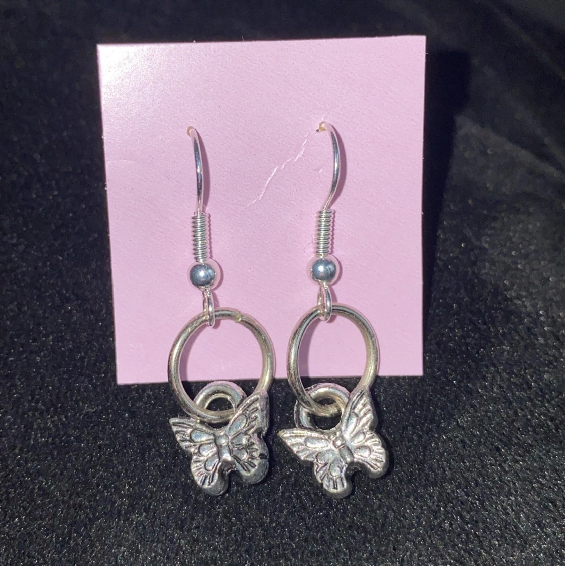 Handgjorda fjäril örhängen 