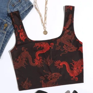 Tröja - Snygg topp med drakmönster, endast testad✨