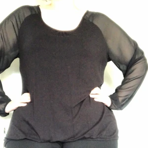 Zizzi black blouse M  - zizzi. Black. Size medium (plus size).  chiffon sleeves. Cotton 