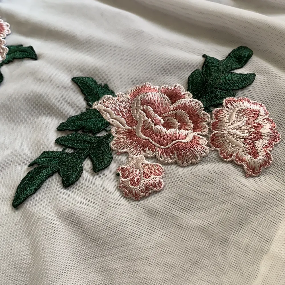 En tröja från stay🥰 köpte för 200kr säljer för 35kr den är genomskinlig och sedan har den rosor då man kan råka brösten🥰. Toppar.
