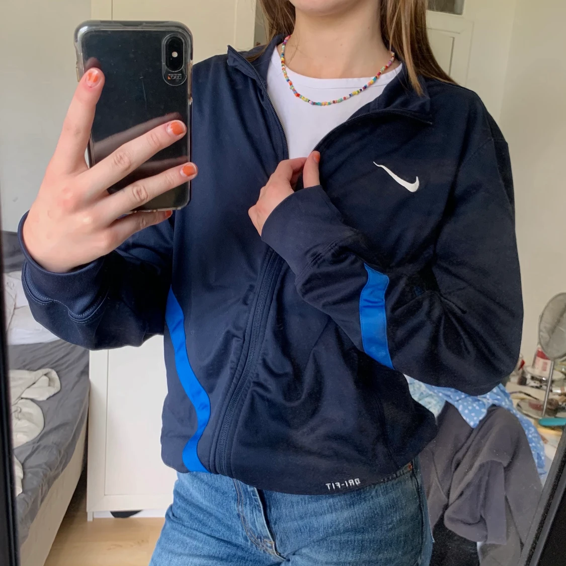 Nike zip-up tröja💙