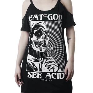 Killstar klänning / topp - Superfin kortare klänning alt. lång topp från killstar med texten ”eat god see acid”. Använd några gånger, toppen skick! 
