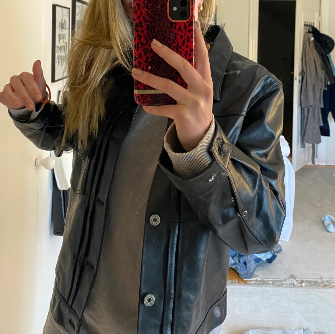 Skinnjacka oversized 