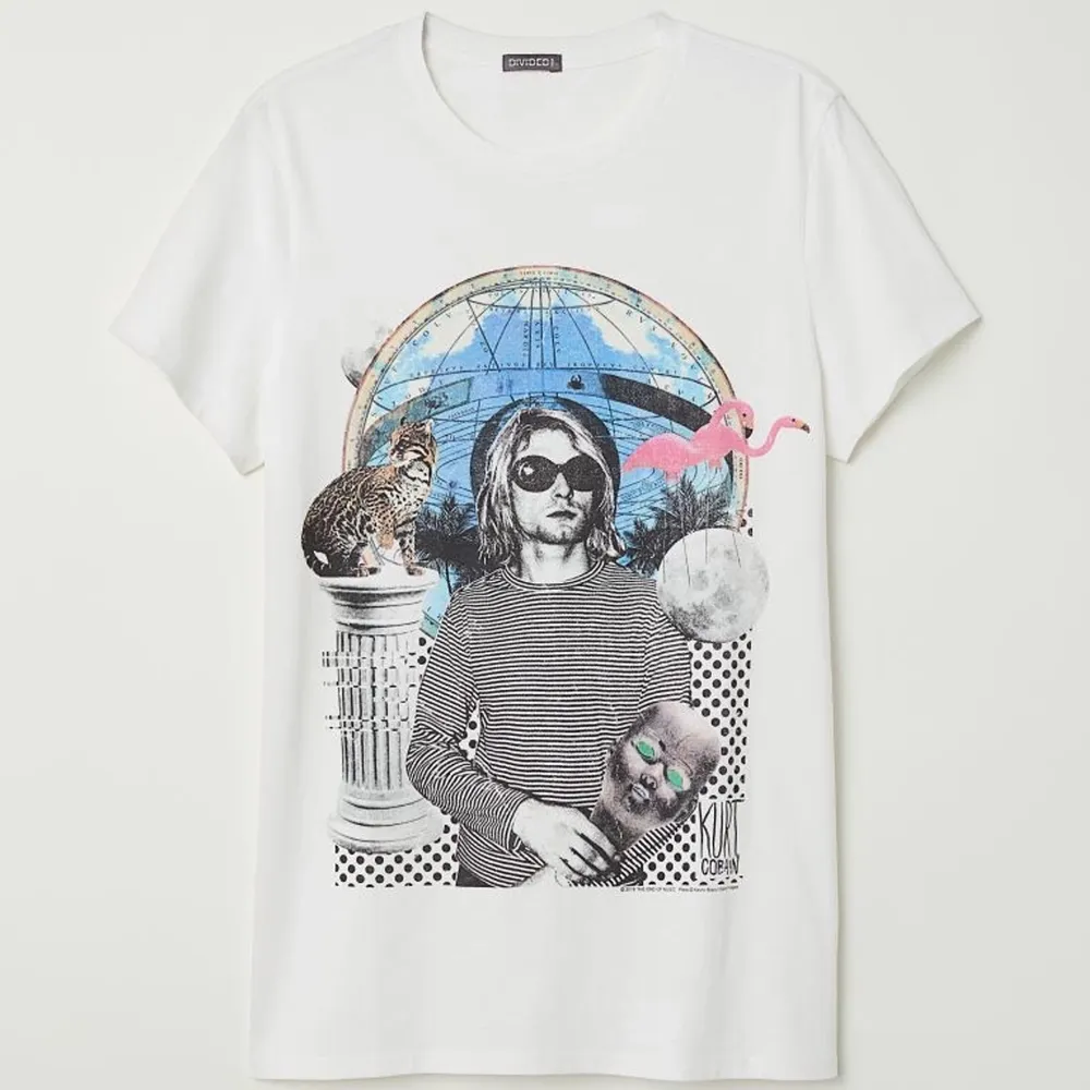 new never worn graphic print mens tee with kurt kobain. T-shirts.