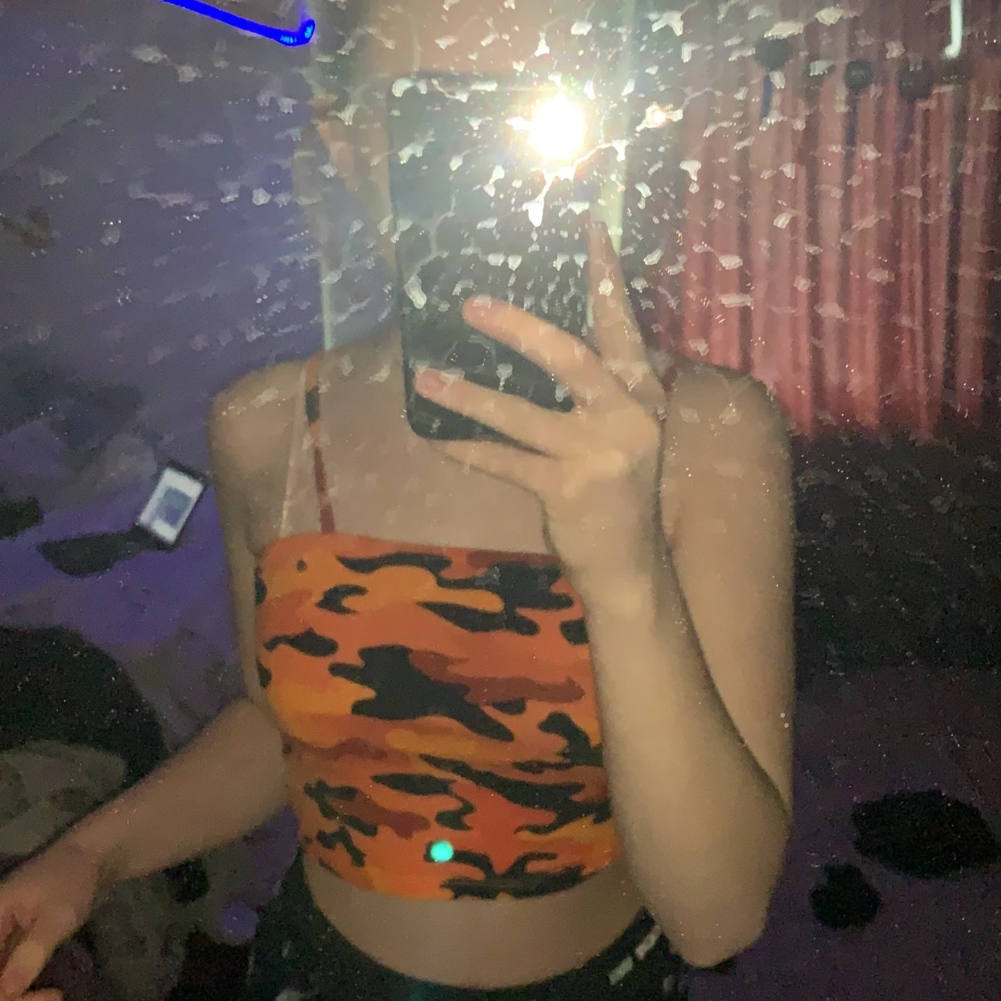 Camouflage Linne Orange, strl S