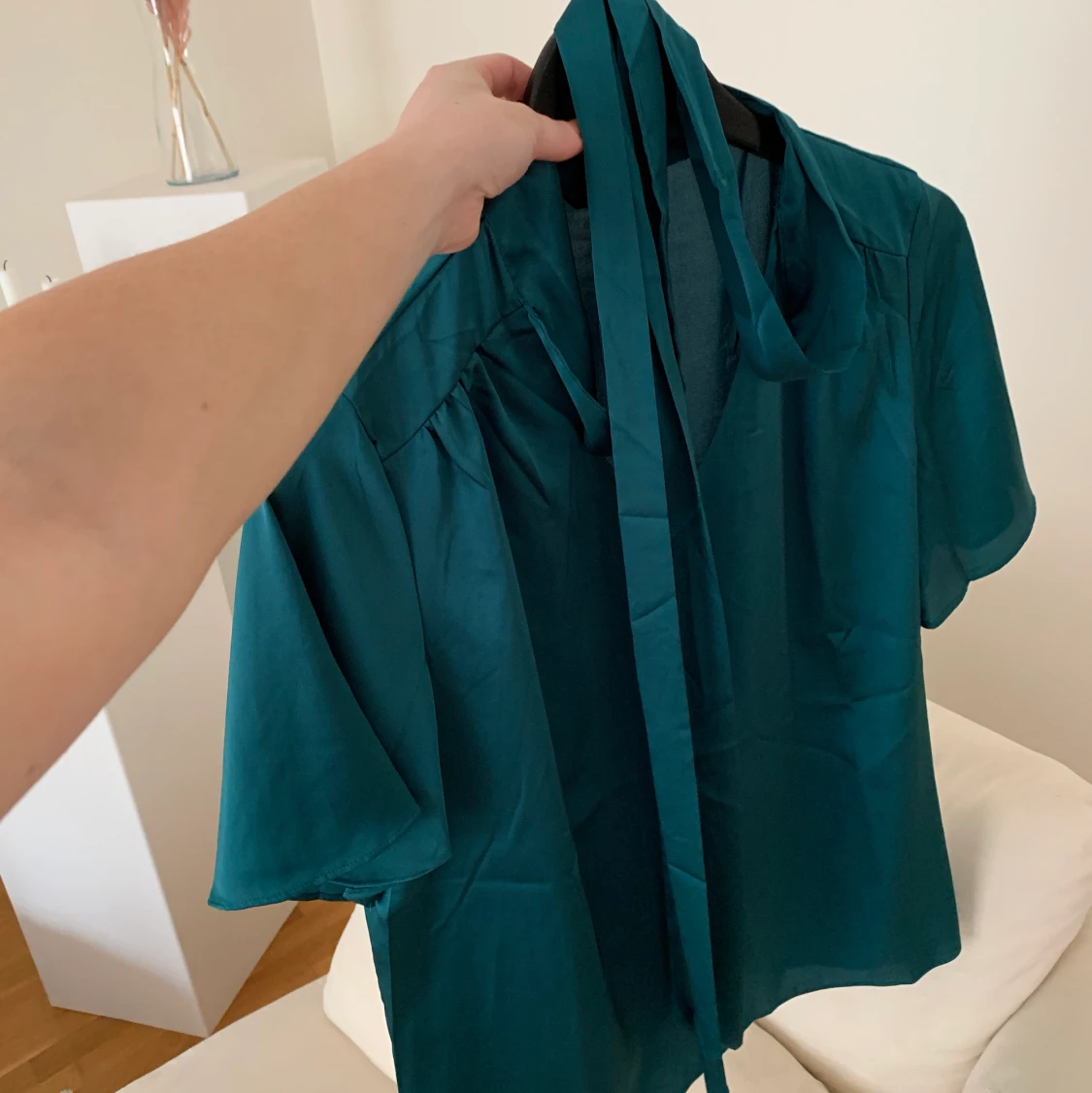 Blus i silkesmaterial - 91