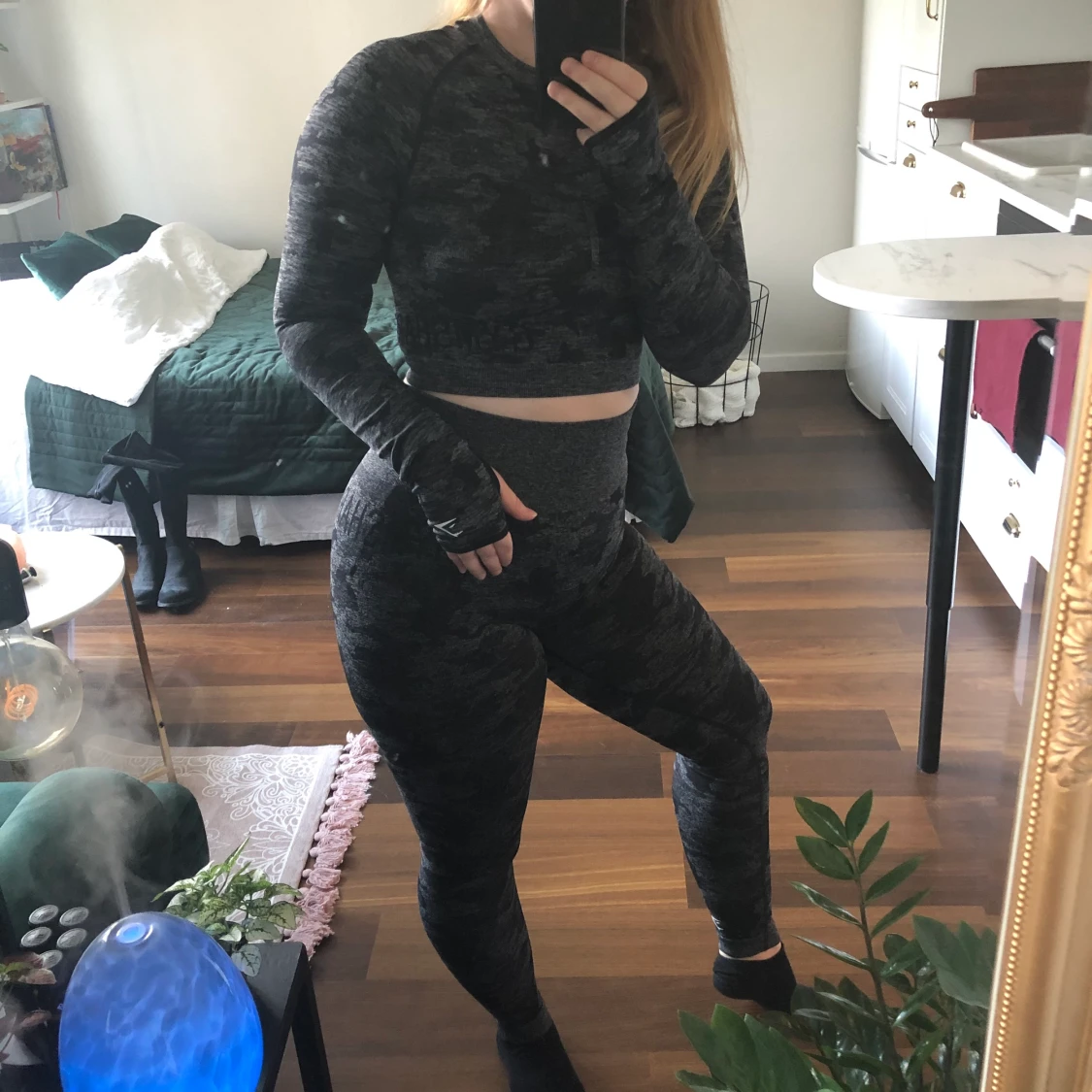 GymShark Grå Camo Topp - 91