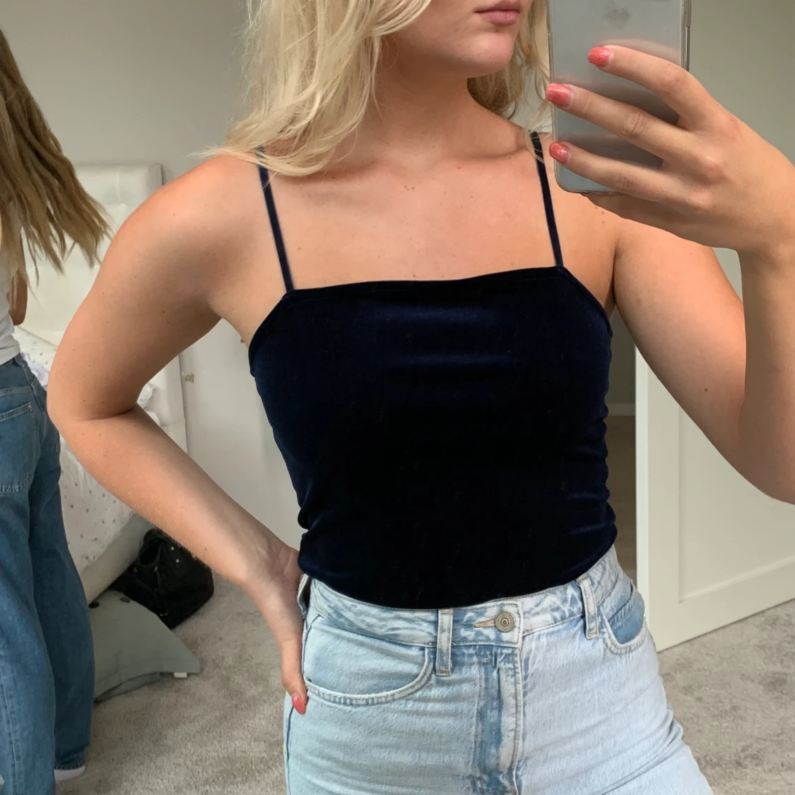 Bodysuit i sammet - 90