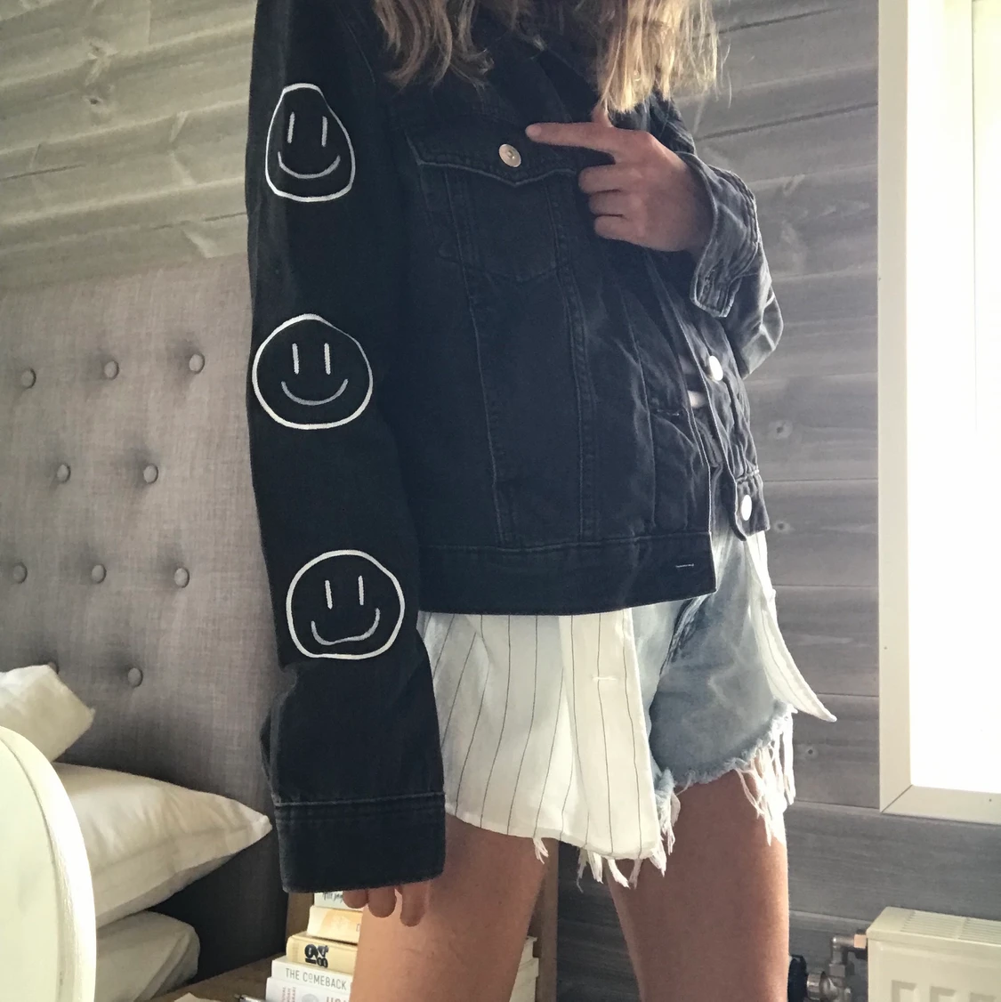 Smiley jeansjacka  - 90