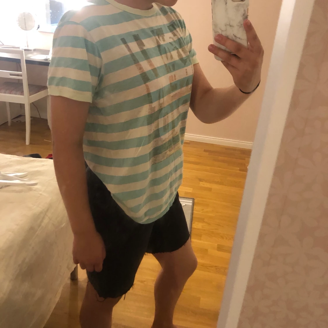 Randig tröja med pastellfärger  - 90