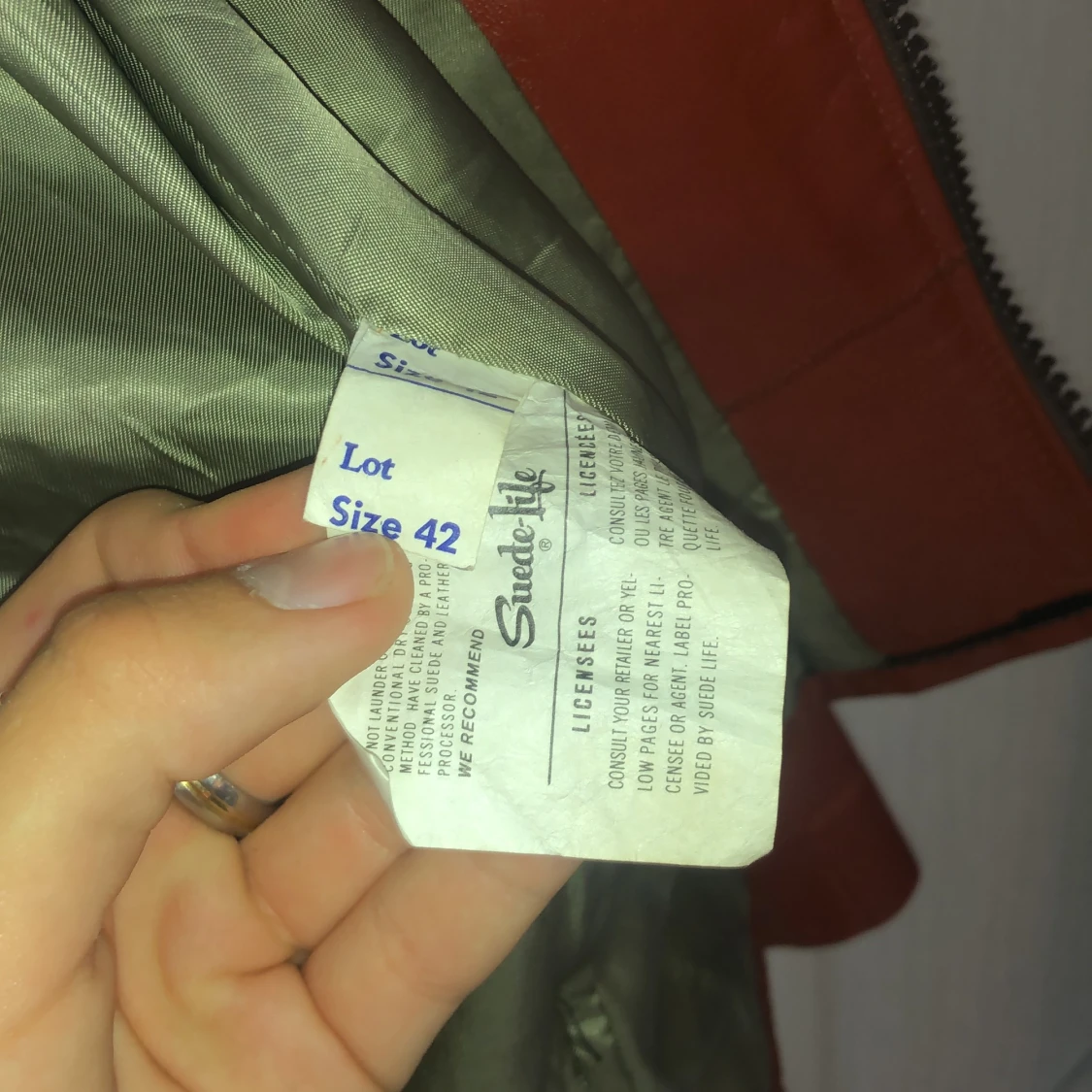 Vin röd läder jacka M/L - 91