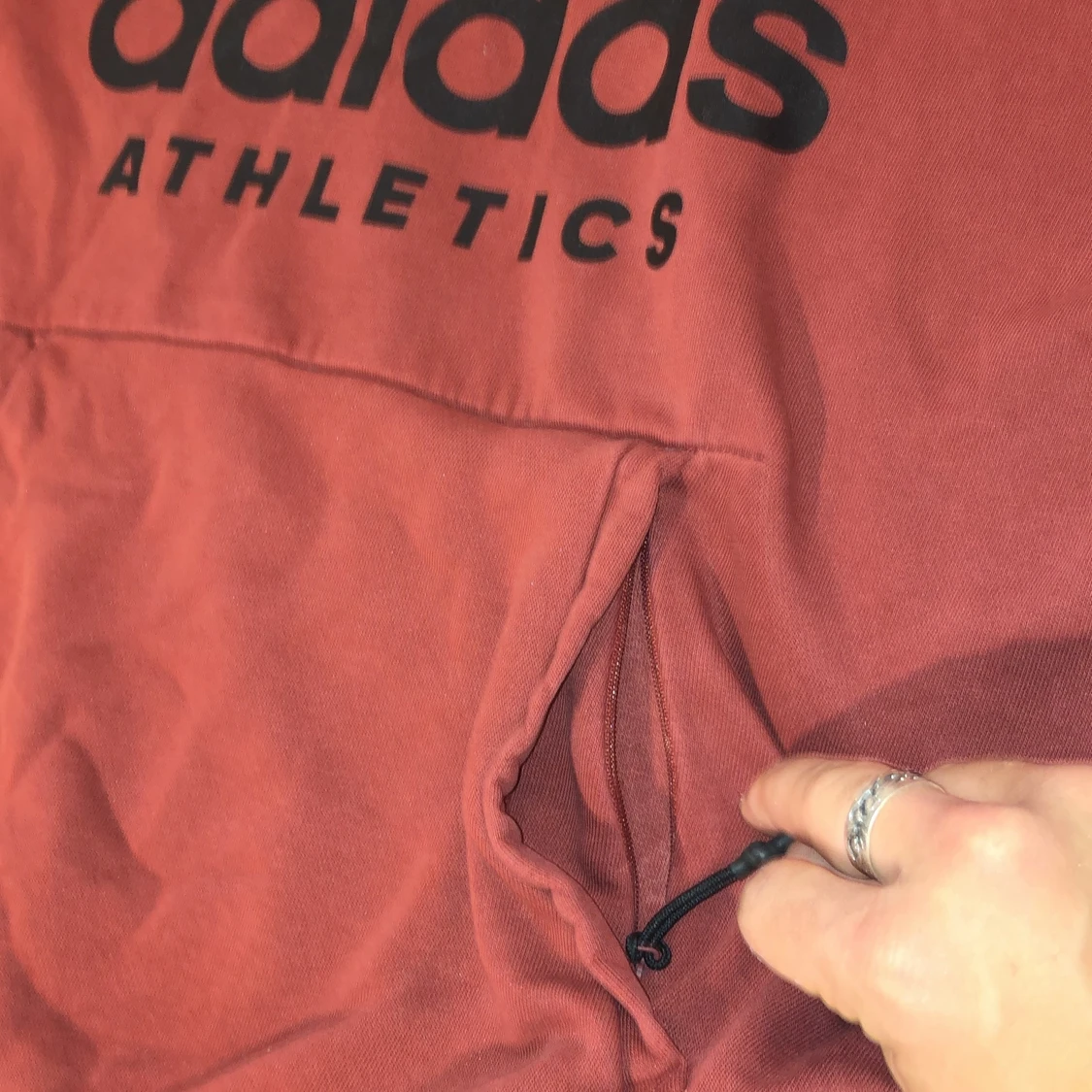 Adidas Athletics Hoodie Medium Blood Red - 90