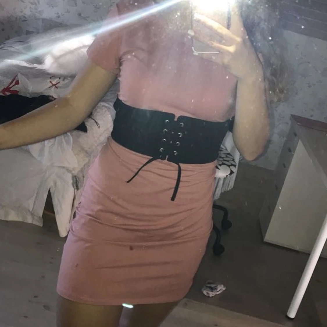 Ljusrosa klänning 💗 - 90