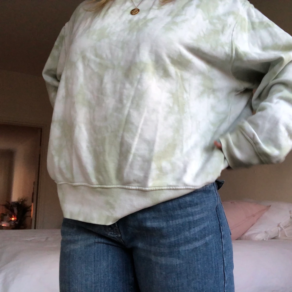 Ljusgrön Sweatshirt  - 90