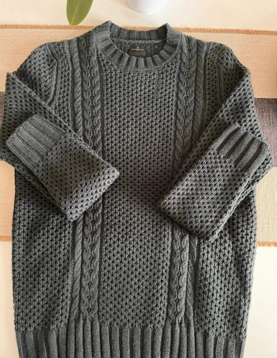 Mörkgrön stickad tröja från Doppelgänger - 1