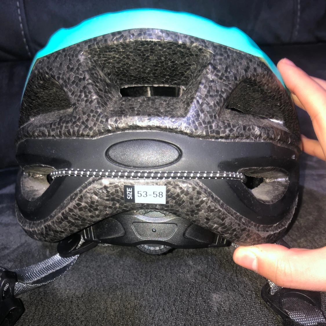 Turkos och vit cykelhjälm Occano - 2