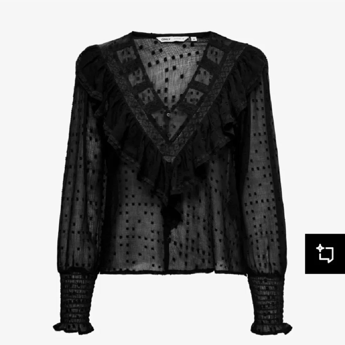 Svart prickig topp - 1