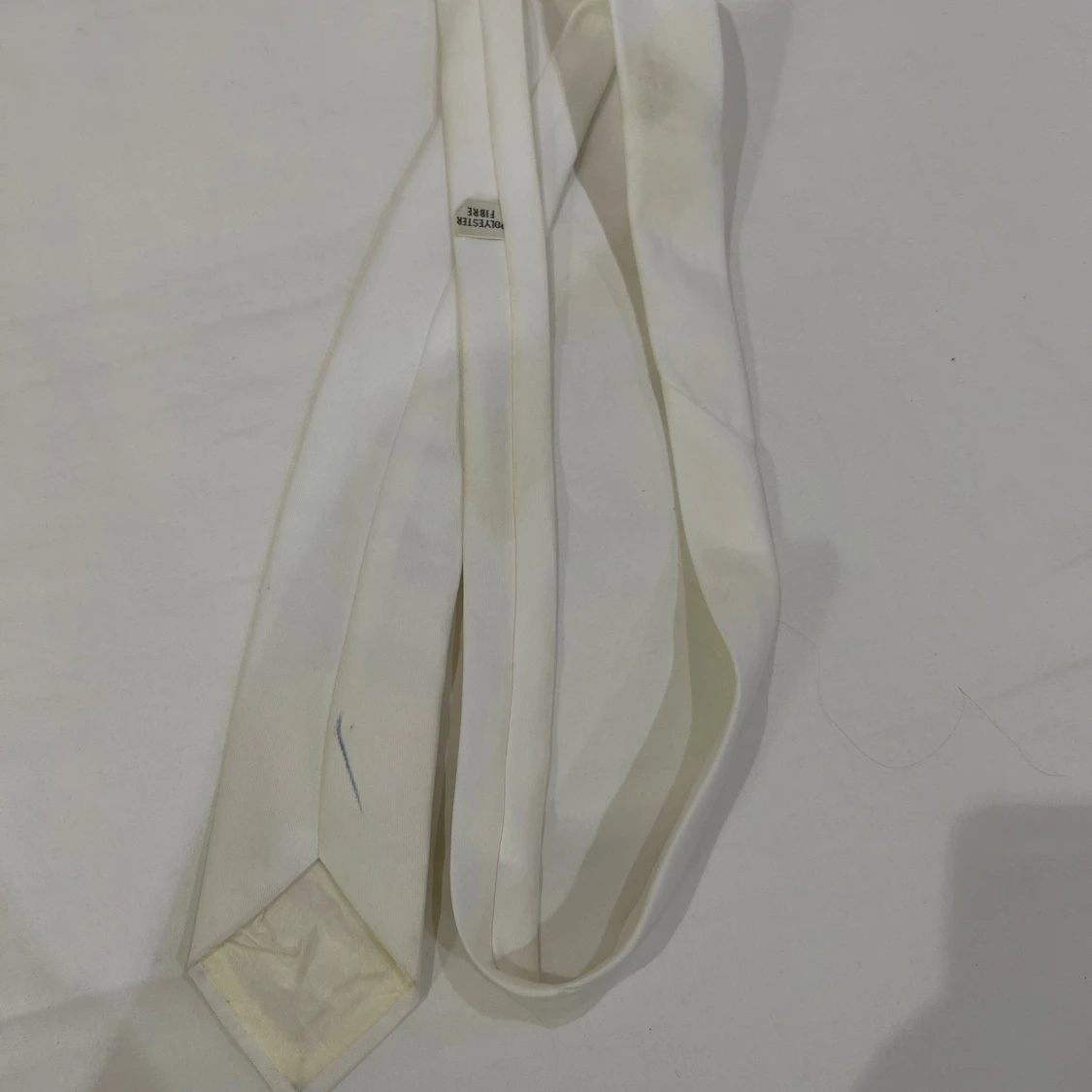 Vit smal slips i polyester - 1