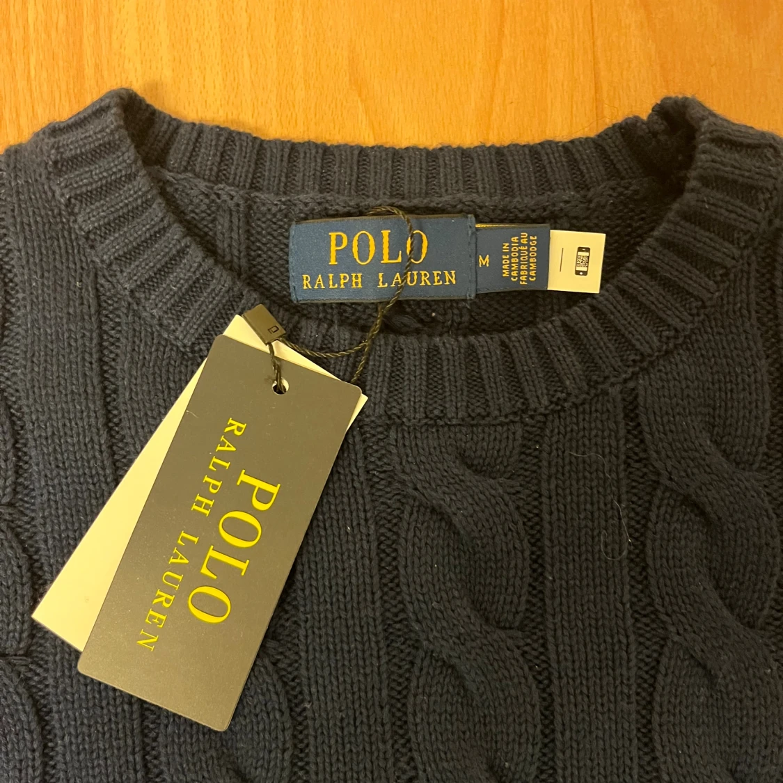 Mörkblå kabelstickad tröja Polo Ralph Lauren - 2