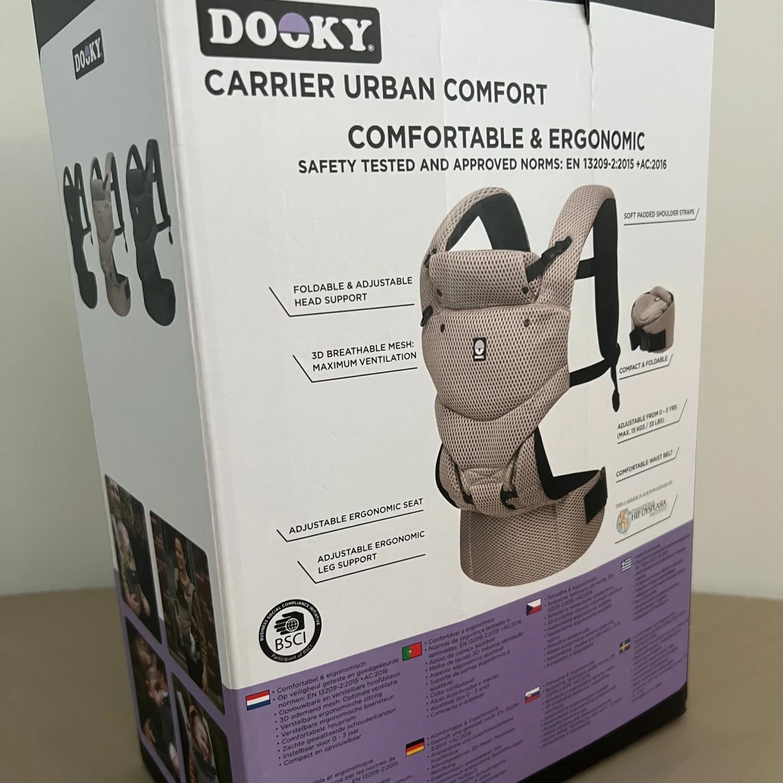 Dooky bärsele Urban Comfort beige mesh - 1