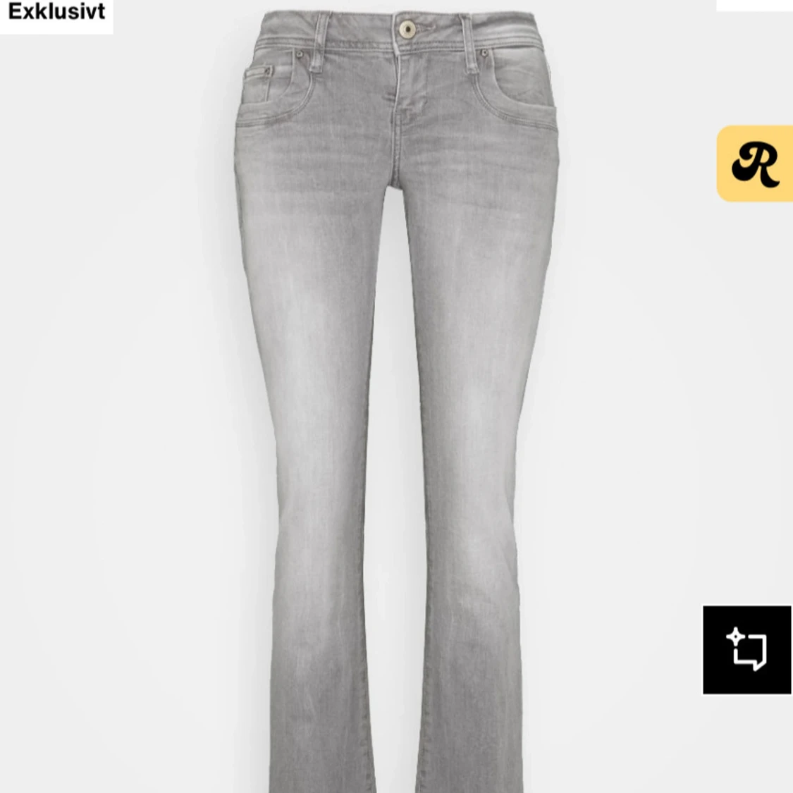 Gråa lågmidjade LTB jeans - 2