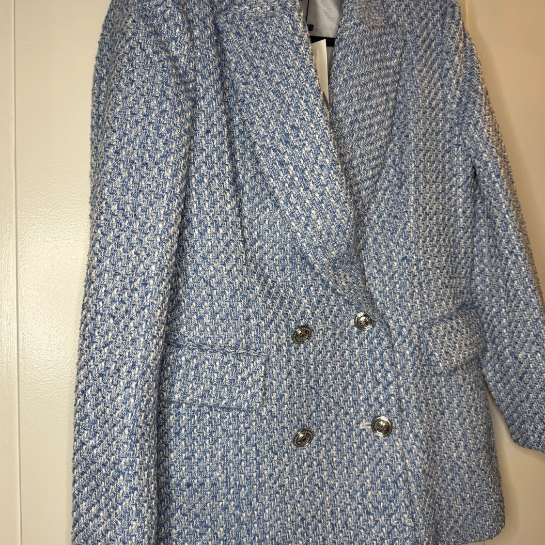 Blåvit kavaj från Zara i storlek L - 1