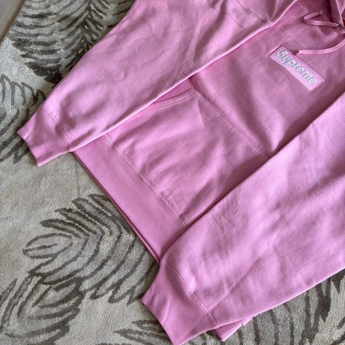 Pink Supreme hoodie  - 1