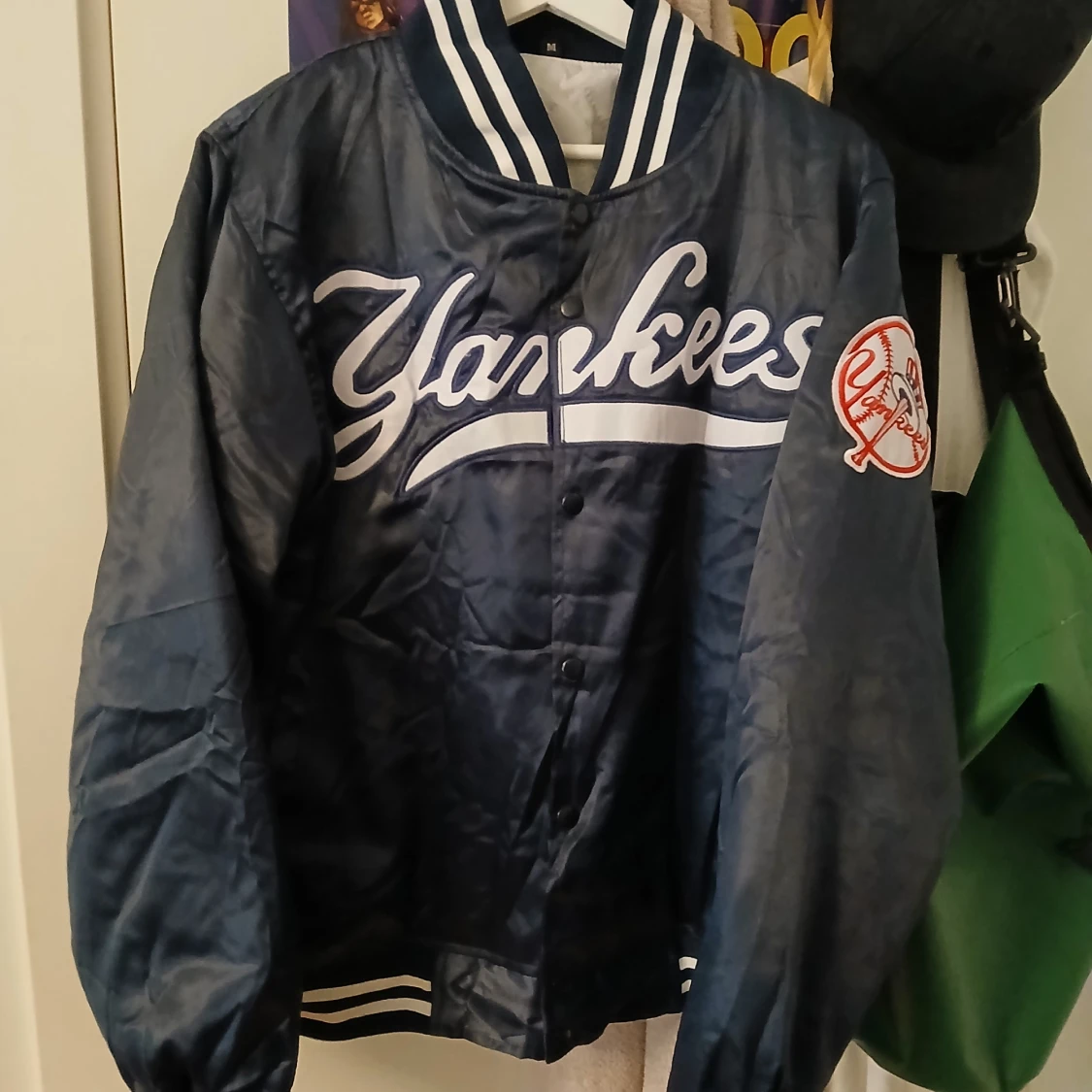 Mörkblå Yankees bomberjacka M - 2