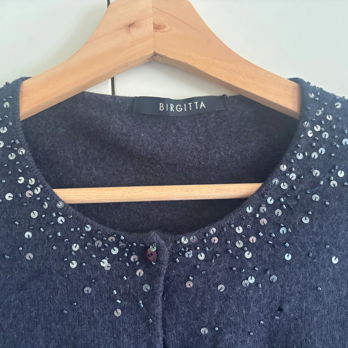 Blå kofta med paljetter - 1