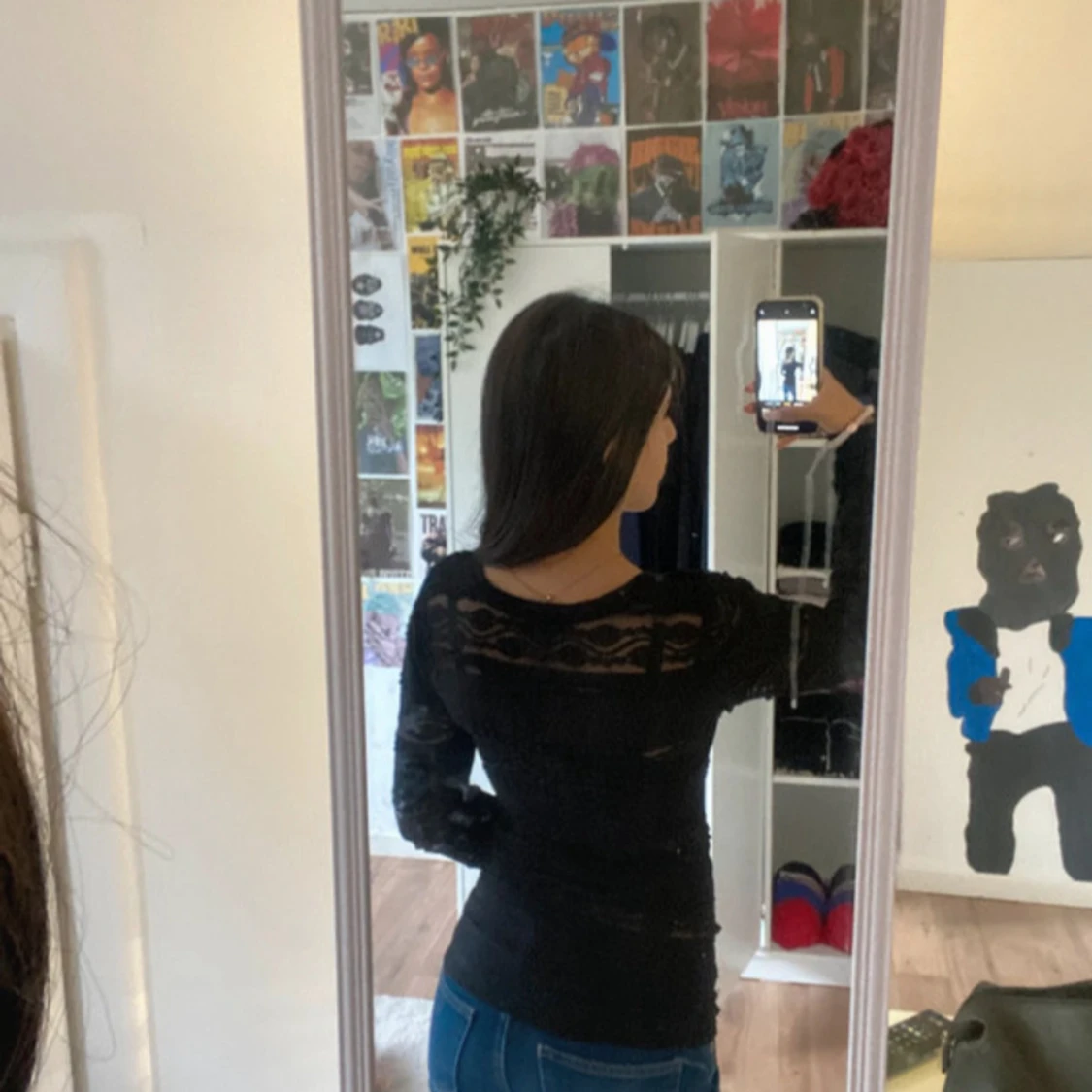 Svart spetsblus  - 4