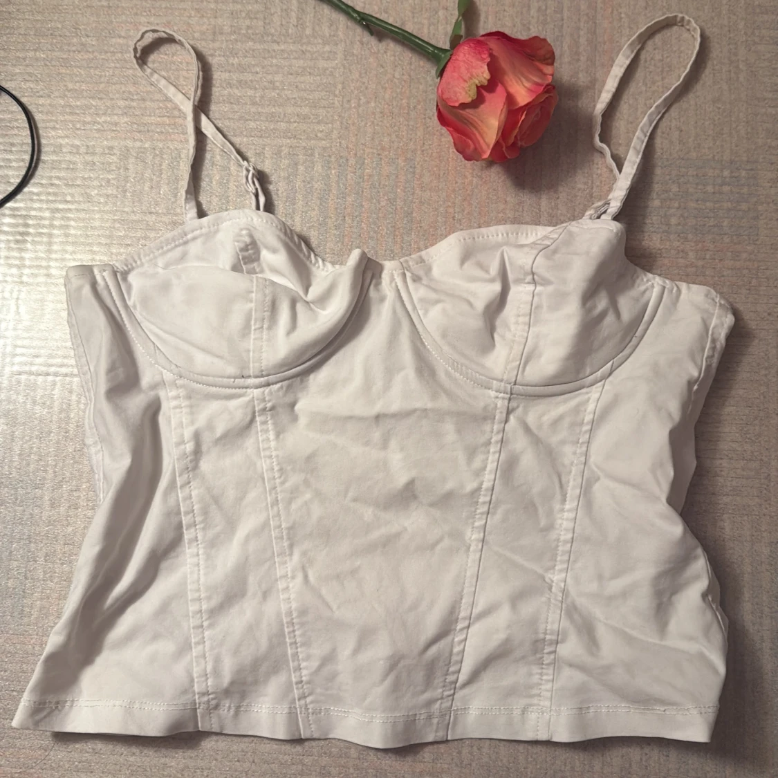 Vit korsett-topp 