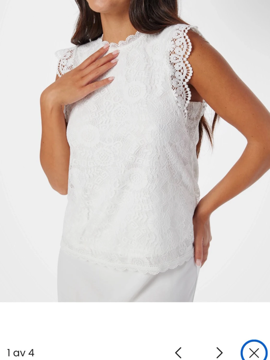 Vit spetsblus från PIECES