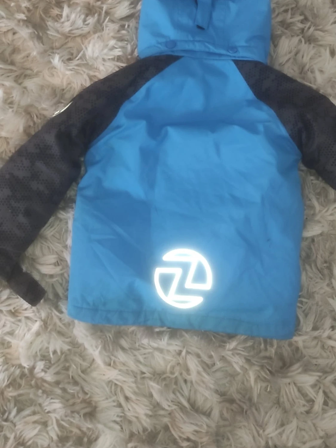 Blå vindjacka från ZigZag med huva - 3