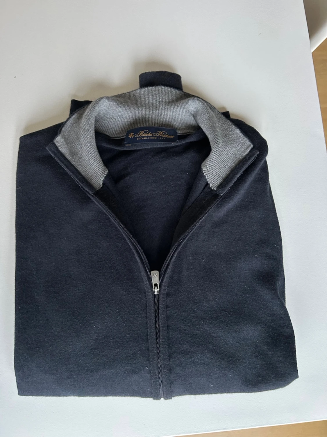 Blå Full zip kashmir tröja Brooks Brothers - 1