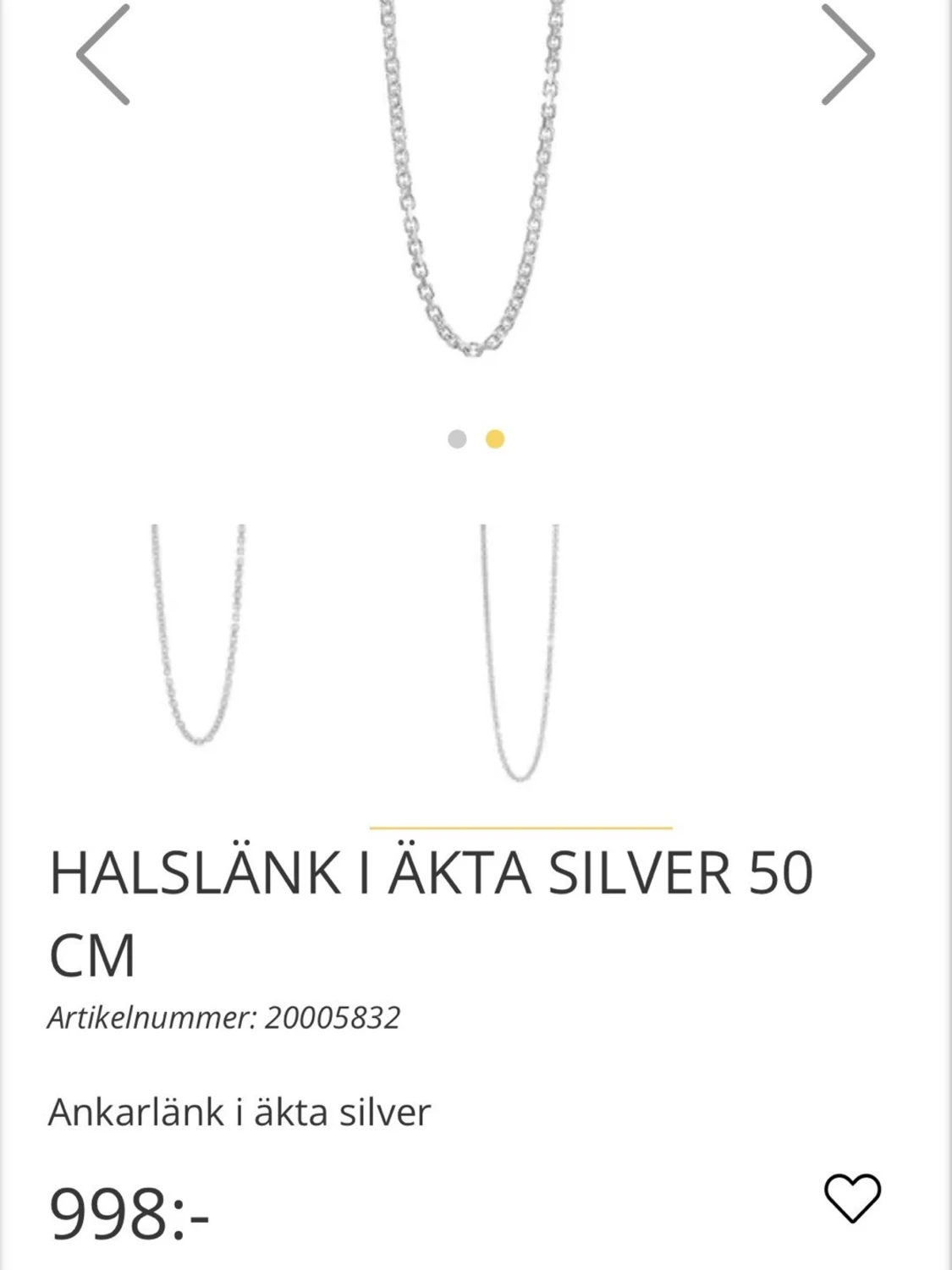 Halsband äkta silver