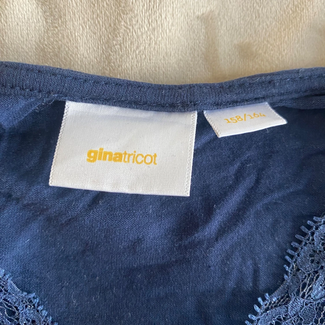 Mörkblå långärmad topp Gina Tricot - 1