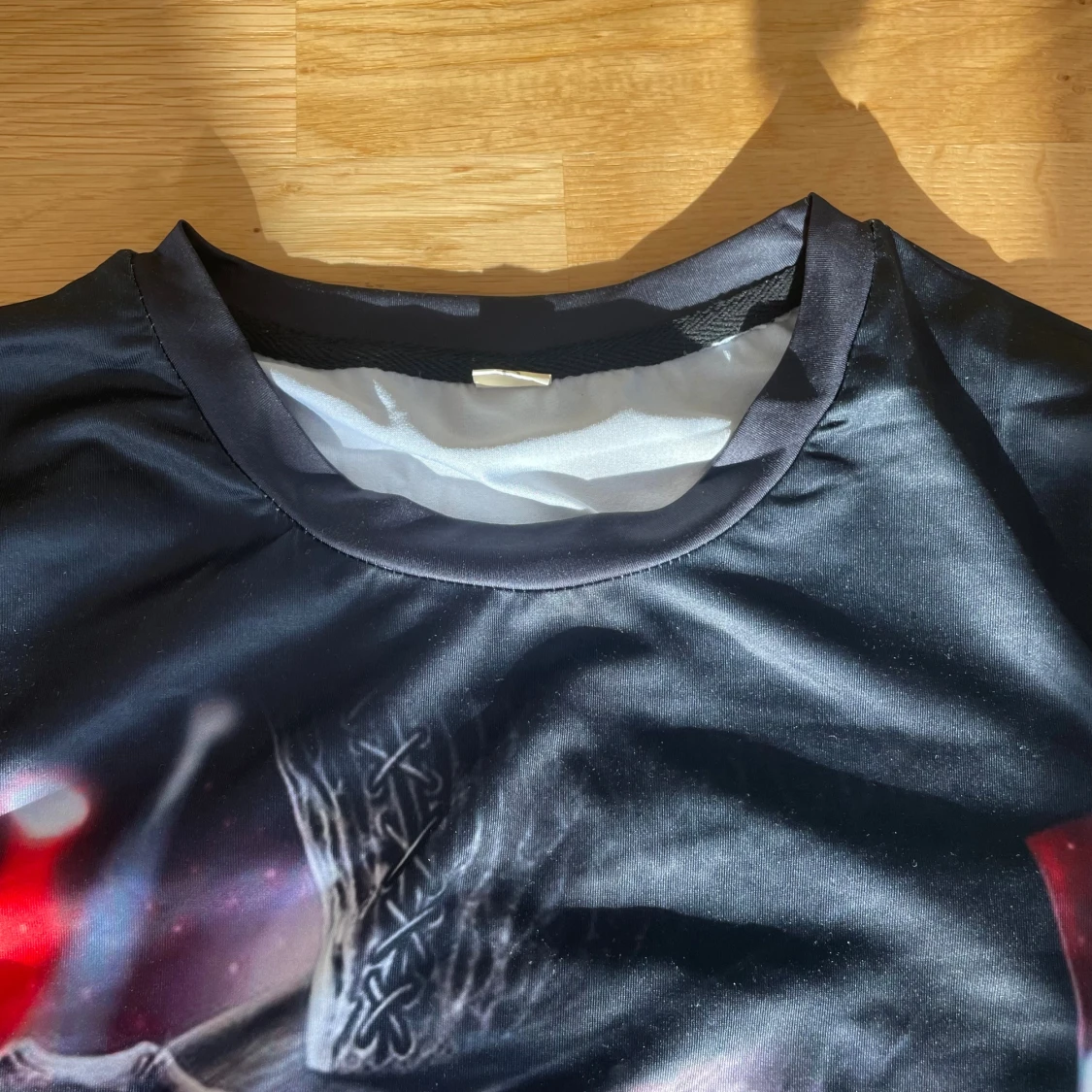 Svart långärmad tröja med dödskalletryck - 3