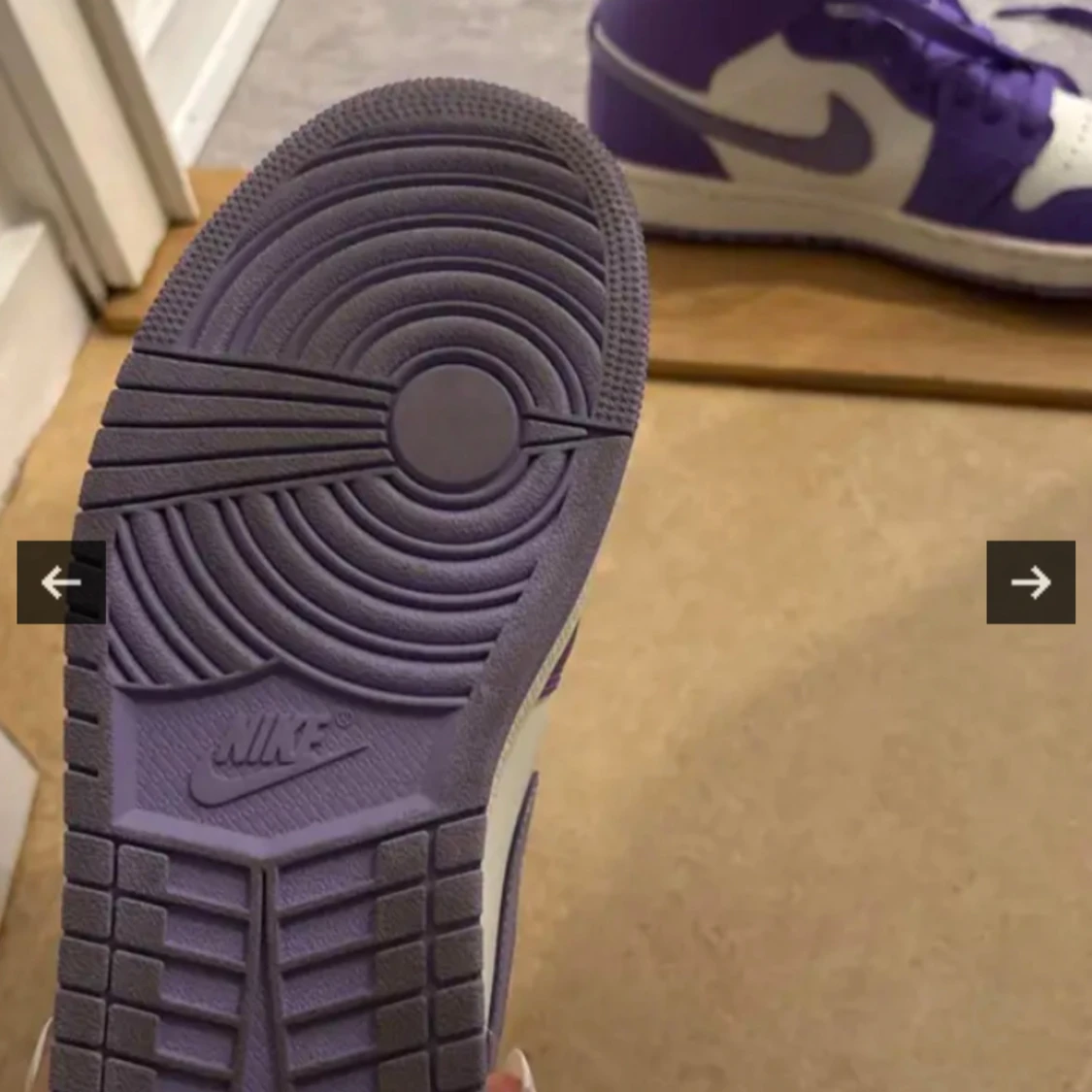 Nike Air Jordan 1 mid lila/vita sneakers - 4