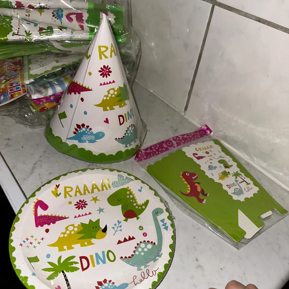 Helt Dinosaurie party set för födelsedag / tema 