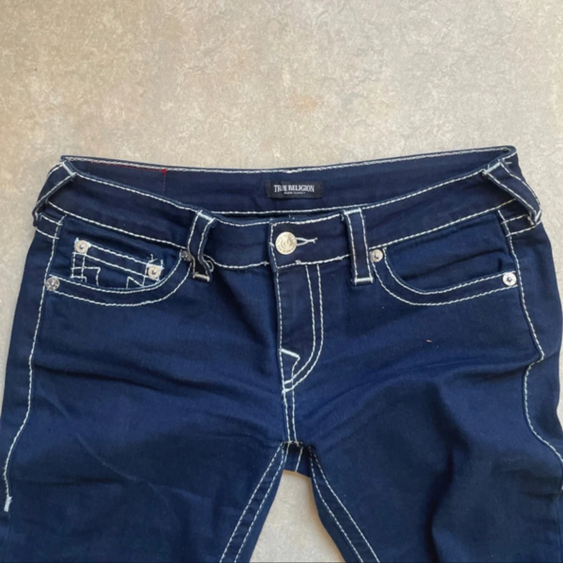 True Religion mörkblå bootcut jeans - 1