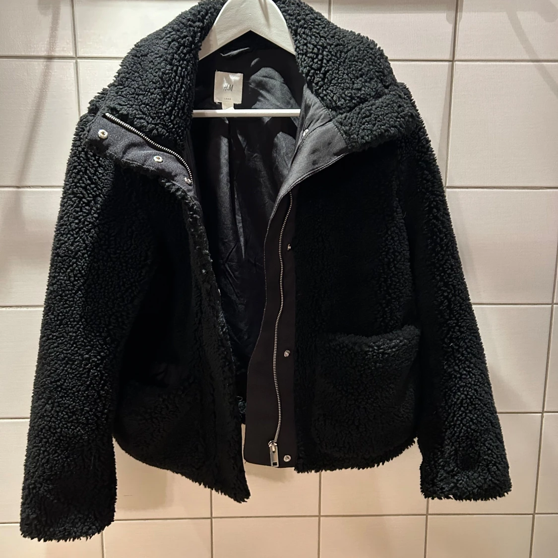 Svart pile/Teddy Jacka från H&M