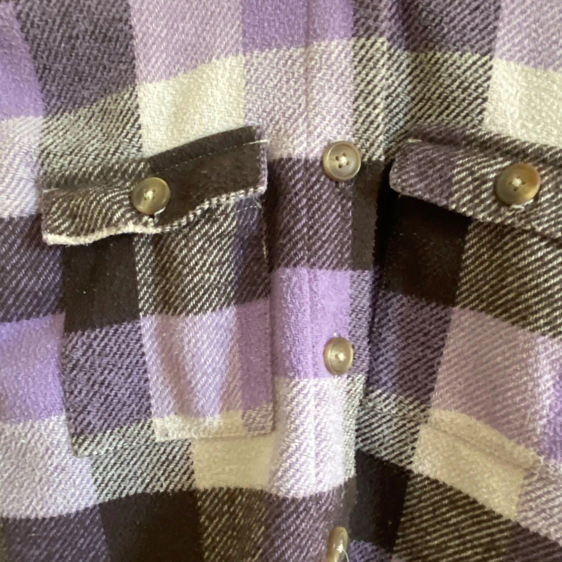 Rutig kappa i brun, lila och vit - 2