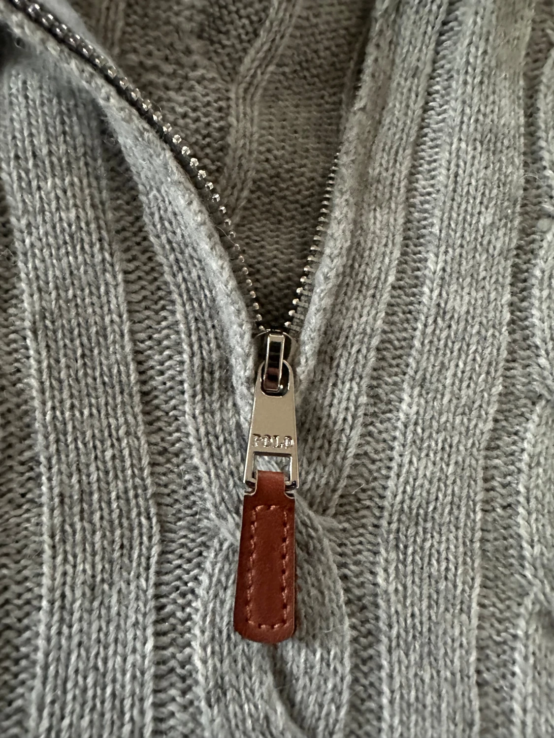 Grå stickad half zip-tröja Polo Ralph Lauren - 2