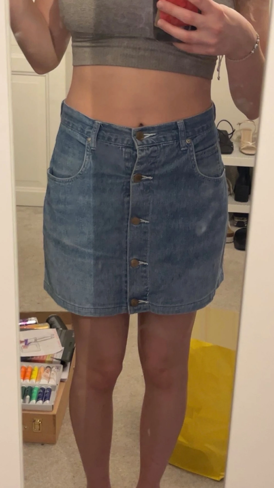 Blå jeanskjol från Peppercorn