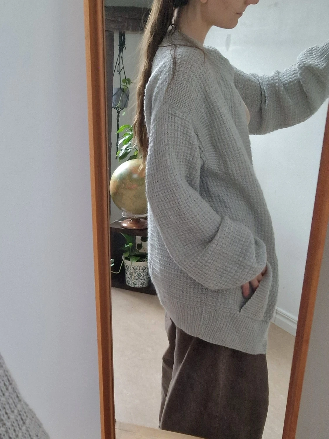 Grey oversized cardigan - 3