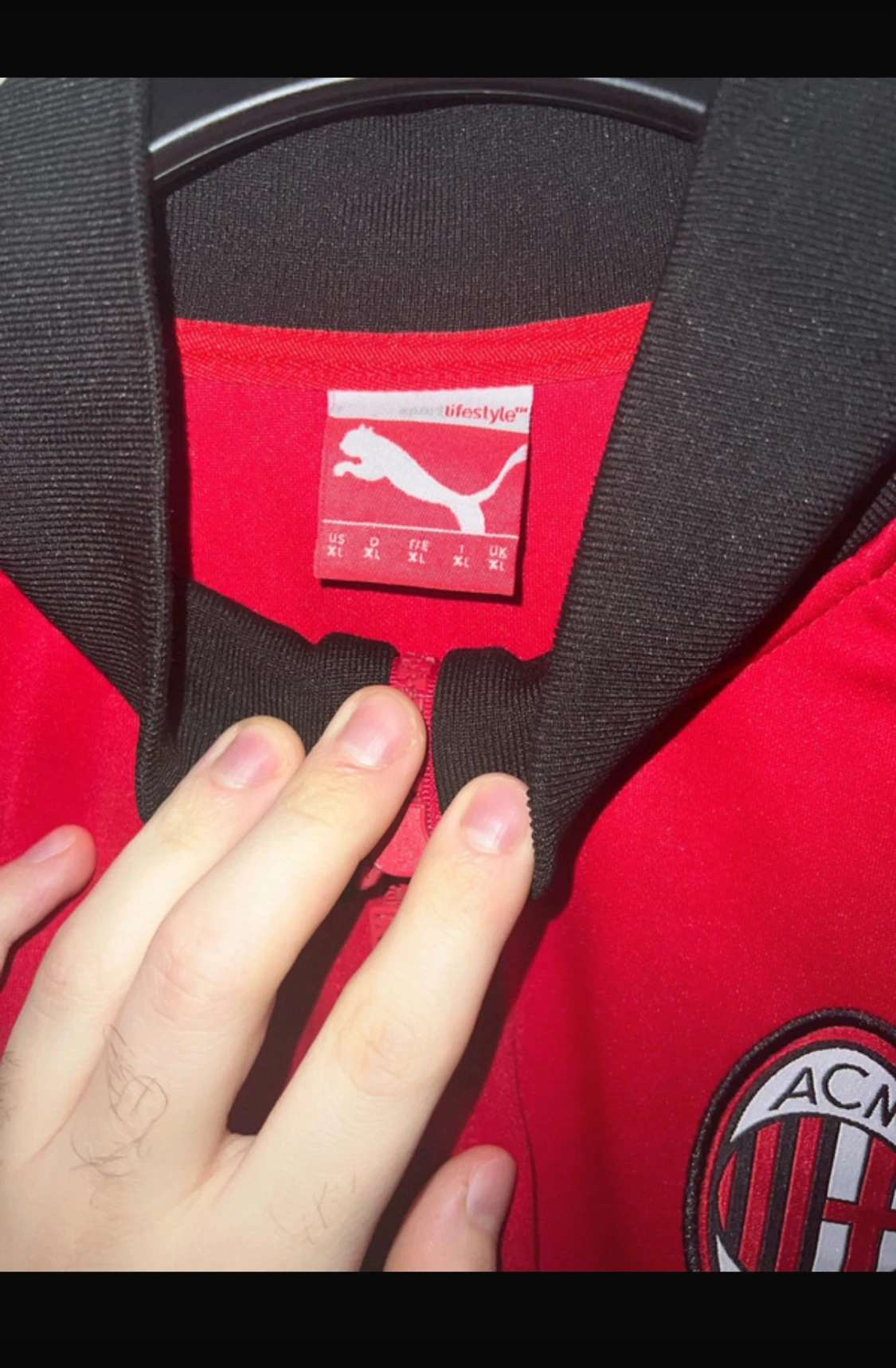 Röd AC Milan Puma jacka XL - 1